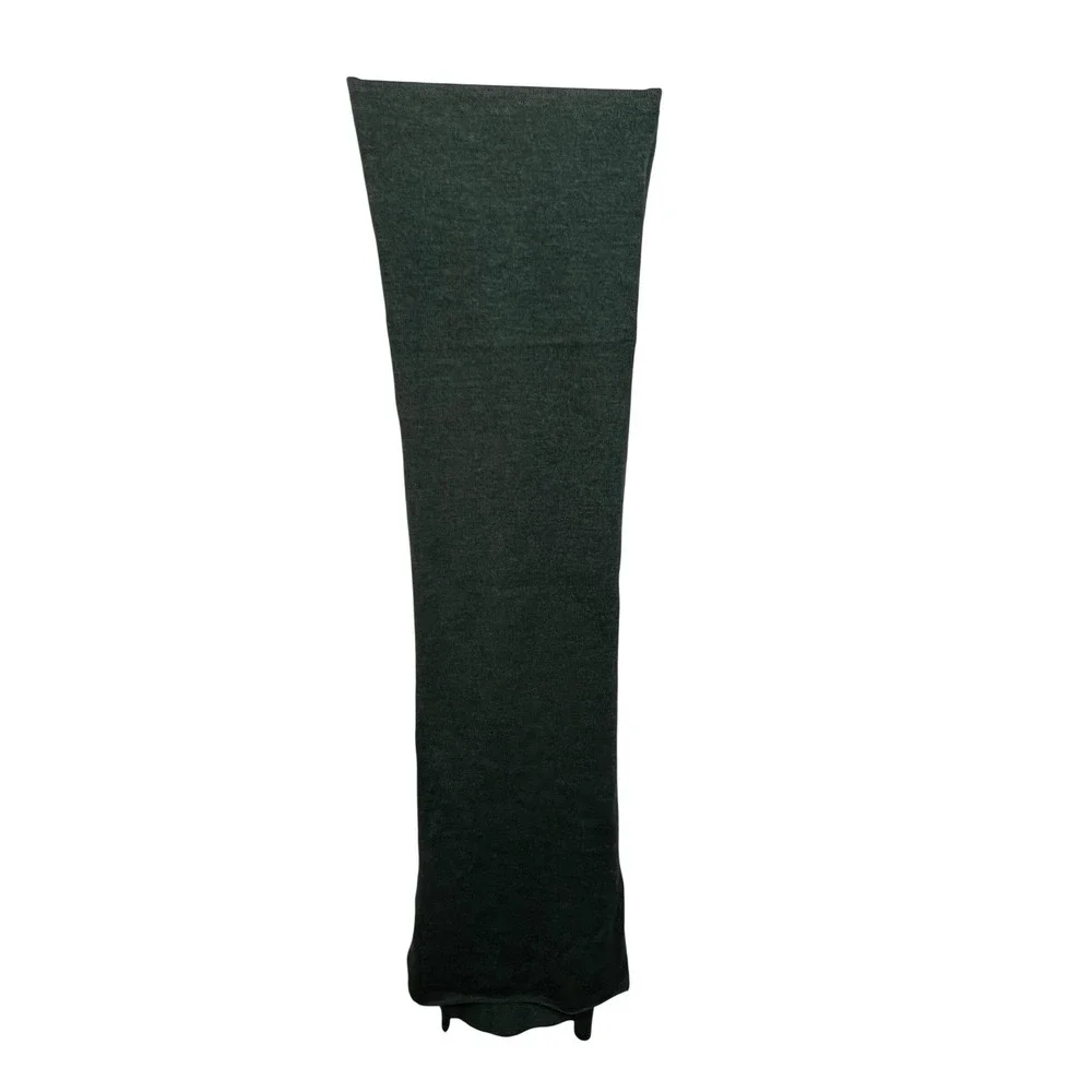 Eurkea Dark‎ Green 100% Wool Fine Knit Rectangular Scarf One Size